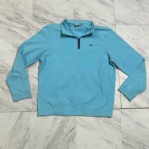 Men's Blue Lacoste quarter zip